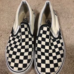 Checkered slip-on Vans